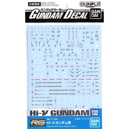 GUNDAM - Gundam Decal 132 RG 1/144 Hi-vGUNDAM - Model Kit