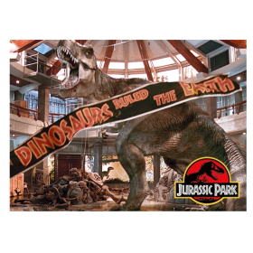 JURASSIC PARK - T-Rex Bannière - aimant 6.3x8.9cm
