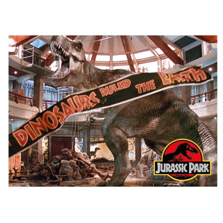 JURASSIC PARK - T-Rex Bannière - aimant 6.3x8.9cm