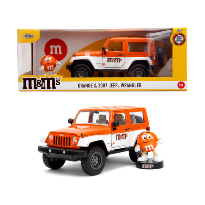 M&M'S - Orange & 2007 Jeep Wrangler - 1:24 M&M'S - Orange & 2007 Jeep Wrangler - 1:24
