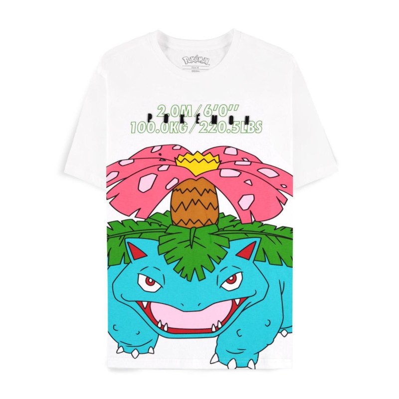 POKEMON - Florizarre Blanc - T-shirt Homme (XL) POKEMON - Florizarre Blanc - T-shirt Homme (XL)