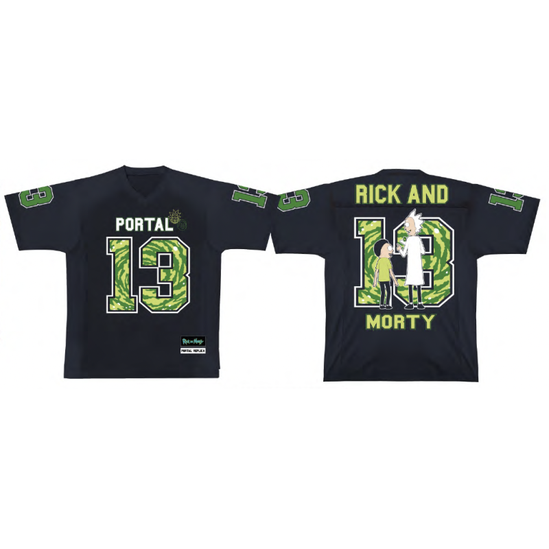 RICK ET MORTY - Portal - T-Shirt Sports US Replica unisex (XXL) RICK ET MORTY - Portal - T-Shirt Sports US Replica unisex (XXL)