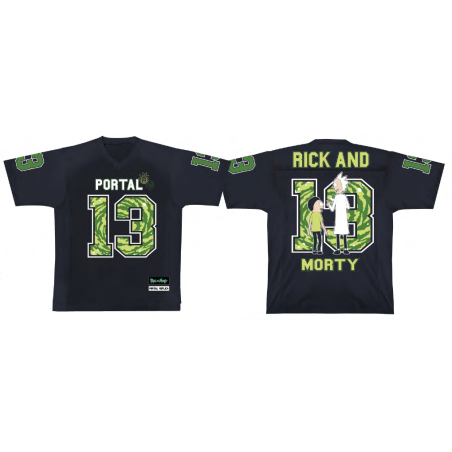 RICK ET MORTY - Portal - T-Shirt Sports US Replica unisex (XXL)