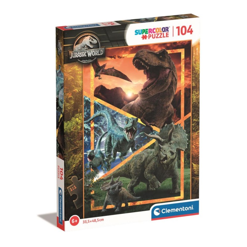 JURASSIC WORLD - Dinosaures - Puzzle Super 104P JURASSIC WORLD - Dinosaures - Puzzle Super 104P