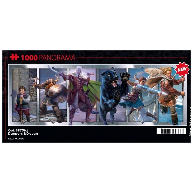 DONJONS ET DRAGONS - Personnages - Puzzle Panorama 1000P DONJONS ET DRAGONS - Personnages - Puzzle Panorama 1000P