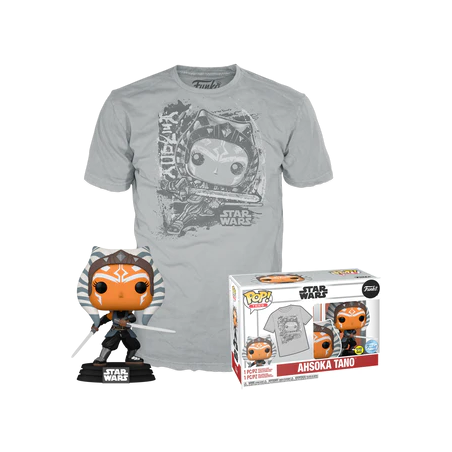 THE MANDALORIAN - Booble Head POP N° 464 - Ahsoka (GW) +T-shirt (XL)