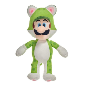 SUPER MARIO 3D LAND - Luigi Chat - Peluche 25cm