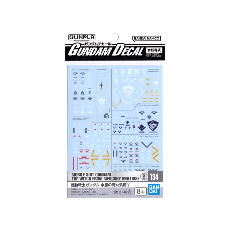 THE WITCH FROM MERCURY - Gundam Decal 134 - Model Kit THE WITCH FROM MERCURY - Gundam Decal 134 - Model Kit