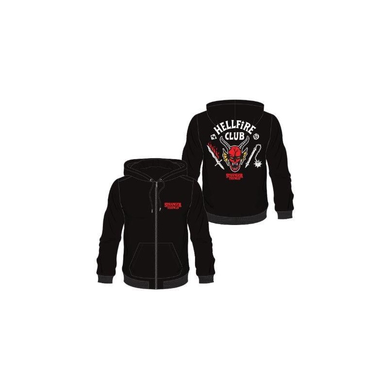STRANGER THINGS - Hellfire Club - Pull à Capuche Homme (L) STRANGER THINGS - Hellfire Club - Pull à Capuche Homme (L)