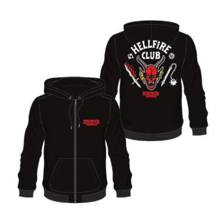STRANGER THINGS - Hellfire Club - Pull à Capuche Homme (L)