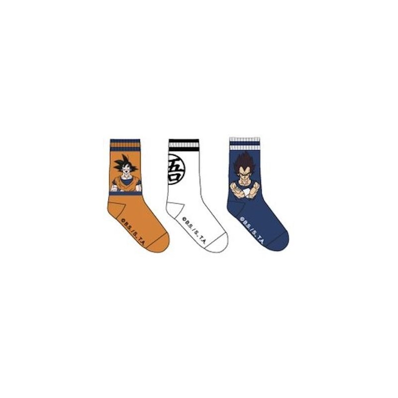 DRAGON BALL - Pack de 3 Chausettes Goku/Vegeta (T43/46) DRAGON BALL - Pack de 3 Chausettes Goku/Vegeta (T43/46)
