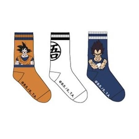DRAGON BALL - Pack de 3 Chausettes Goku/Vegeta (T43/46)