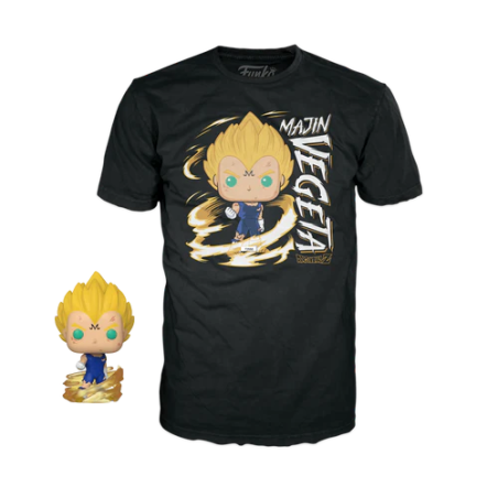 DRAGON BALL Z - Booble Head POP N°862 - Majin Vegeta (GW) +T-shirt (L)