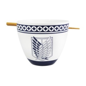 ATTACK ON TITAN - Bol à Ramen avec Baguette 470ml - Emblem