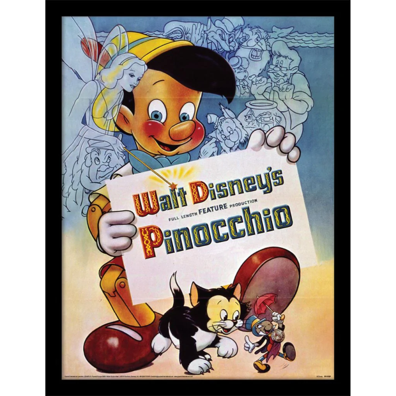 PINOCCHIO - Walt Disney Pinocchio - Impression encadrée 30x40cm PINOCCHIO - Walt Disney Pinocchio - Impression encadrée 30x40cm