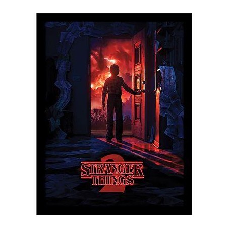 STRANGER THINGS - Porte d'entrée - Impression encadrée 30x40cm