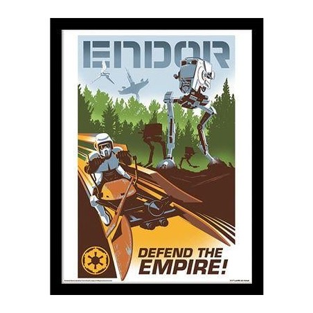 STAR WARS - Endor - Impression encadrée 30x40cm