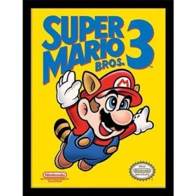 SUPER MARIO BROS. 3 - Couverture Nes - Impression encadrée 30x40cm