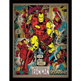 IRON MAN - Retro - Impression encadrée 30x40cm