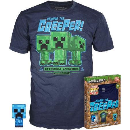 MINECRAFT - Pocket POP - Charged Creeper + T-shirt (M)
