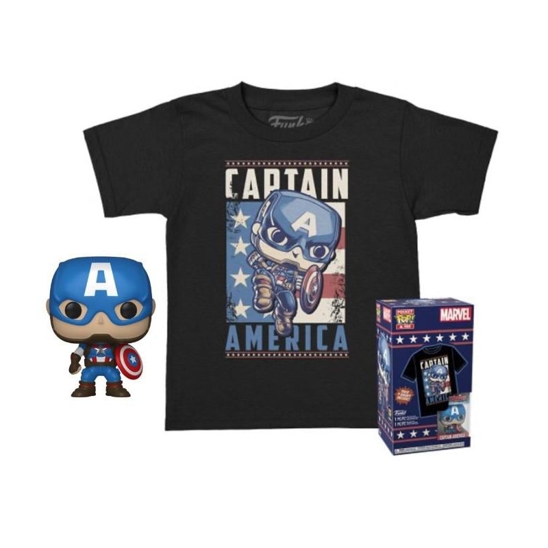 MARVEL - Pocket POP - Captain America + T-shirt (L) MARVEL - Pocket POP - Captain America + T-shirt (L)