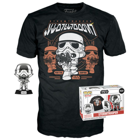 STAR WARS - POP N° 296 - Stormtrooper "Chrome" + T-shirt (M)