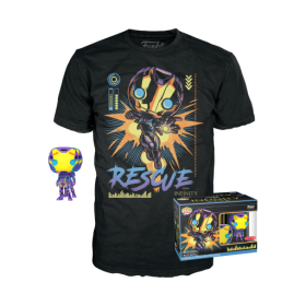 MARVEL - Booble Head POP N° 480 - Rescue Blacklight + T-shirt (S)
