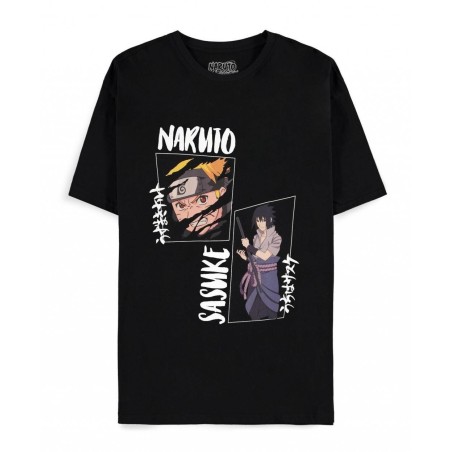 NARUTO SHIPPUDEN - Naruto & Sasuke - T-Shirt Homme (2XL)