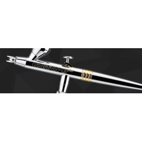 Airbrush Evolution CR Plus 02 Nozzle Set 02 mm Fine Line Cup/Lid 2 ml Triple Coating Chrome Finish Ptfe Seals