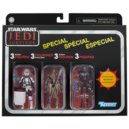STAR WARS - Jedi : Survivor - 3 Figurines Vintage Collection 8cm