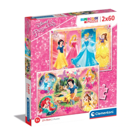 DISNEY - Princesses - 2 Puzzle 60P