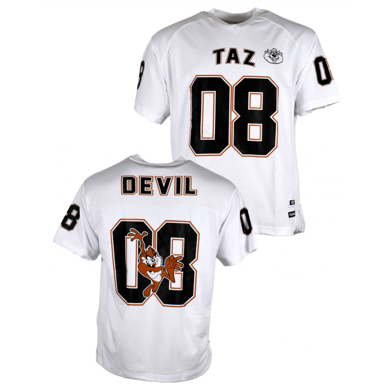 LOONEY TUNES - Taz The Devil - T-Shirt Sports US Replica unisex (S) LOONEY TUNES - Taz The Devil - T-Shirt Sports US Replica unisex (S)