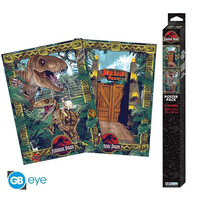 JURASSIC PARK - Portes et Biodiversité - Set 2 chibi posters '52x38' JURASSIC PARK - Portes et Biodiversité - Set 2 chibi posters '52x38'