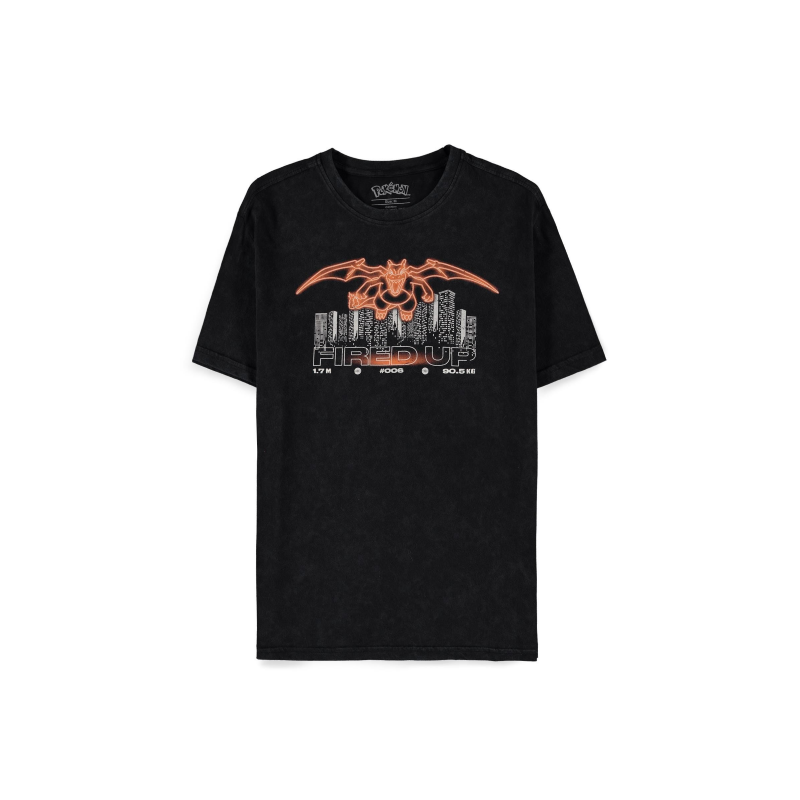 POKEMON - Dracaufeu - Fired Up - T-shirt homme (S) POKEMON - Dracaufeu - Fired Up - T-shirt homme (S)