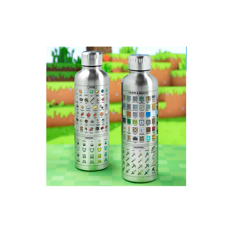 MINECRAFT - Bouteille d'eau en métal 500ml MINECRAFT - Bouteille d'eau en métal 500ml