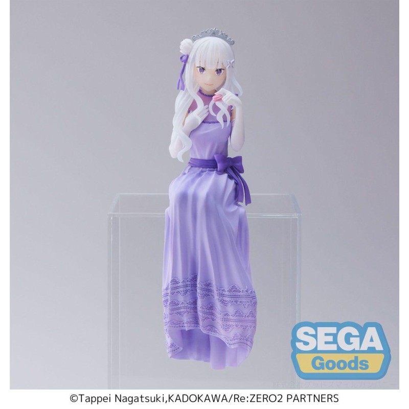RE ZERO - Emilia " Fête " - Figurine PM Perching 14cm RE ZERO - Emilia " Fête " - Figurine PM Perching 14cm