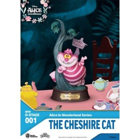 DISNEY - Chat du Cheshire  - Statuette Mini Diorama 10cm