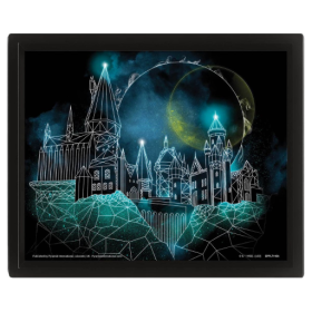 HARRY POTTER - Poudlard Géométrique - Art Mural