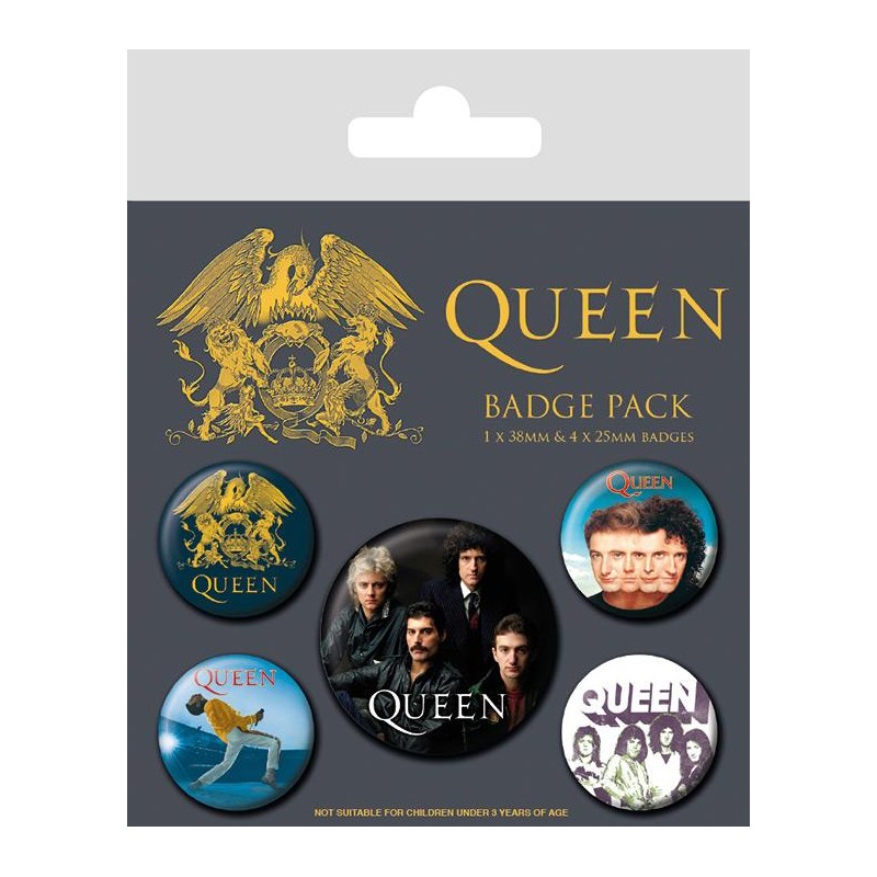 QUEEN - Classic - Pack de 5 badges