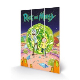 RICK & MORTY - Portal - Impression sur bois 20x29.5cm
