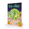 RICK & MORTY - Portal - Impression sur bois 20x29.5cm