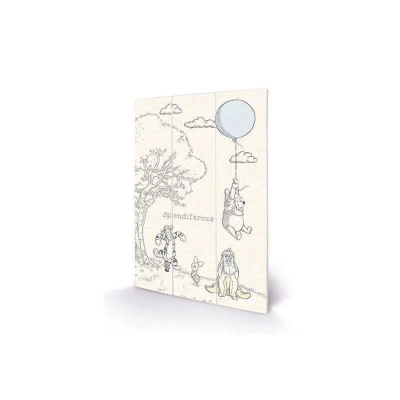 DISNEY - Winnie the Pooh - Impression sur bois 20x29.5cm DISNEY - Winnie the Pooh - Impression sur bois 20x29.5cm