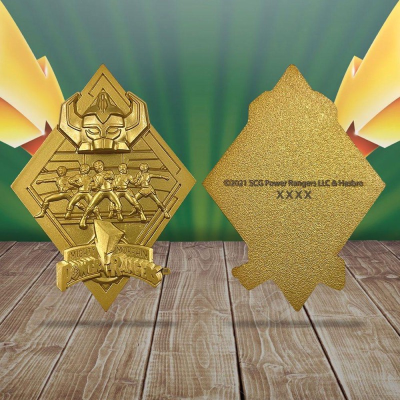 POWER RANGERS - Médaillon métal plaqué or collector '9x12.5x2.5cm' POWER RANGERS - Médaillon métal plaqué or collector '9x12.5x2.5cm'