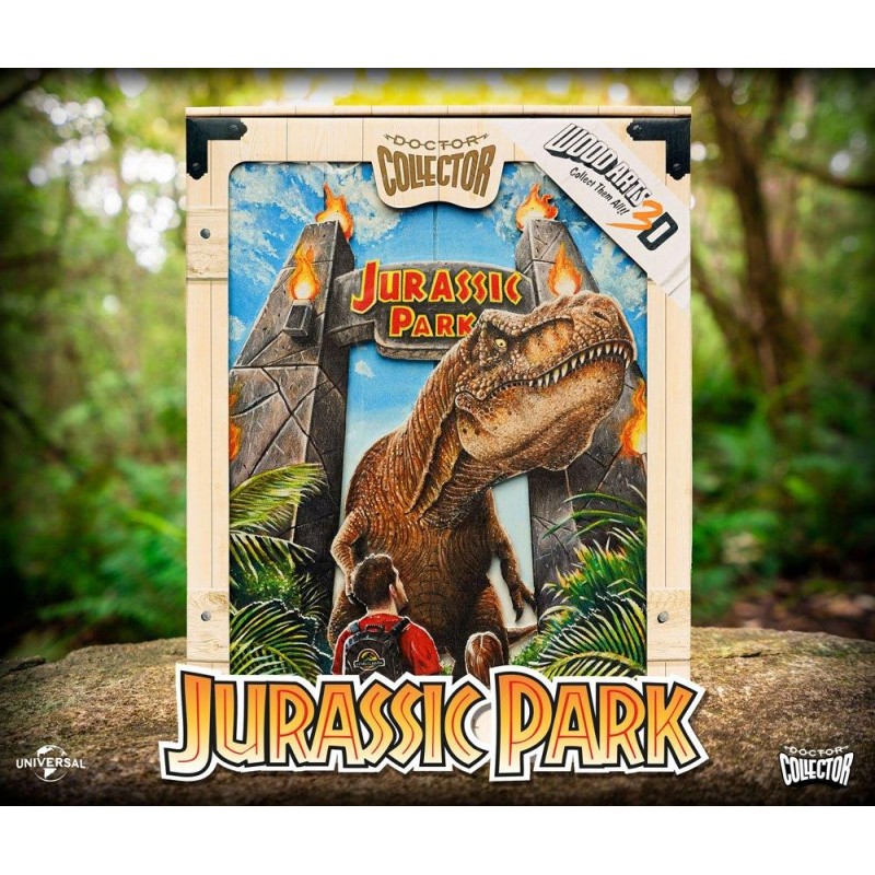JURASSIC PARK - Gates - Poster WoodArts 3D en bois '30x40cm' JURASSIC PARK - Gates - Poster WoodArts 3D en bois '30x40cm'