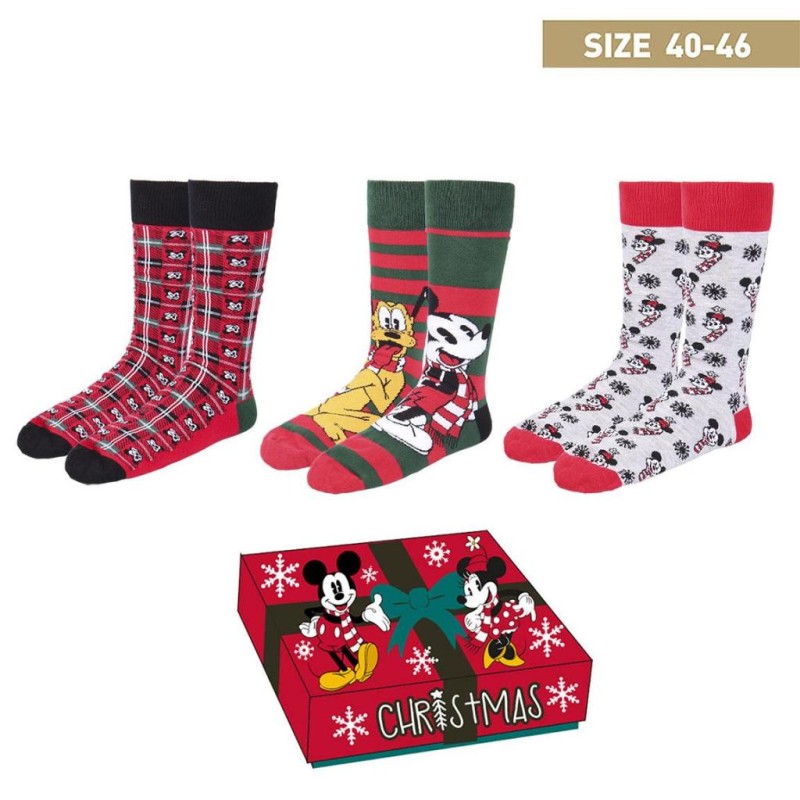 DISNEY - Mickey - Pack de 3 paires de chaussettes (P40-46) DISNEY - Mickey - Pack de 3 paires de chaussettes (P40-46)