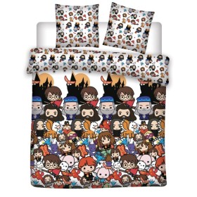 HARRY POTTER - Parure de lit 200X200 - Chibi '100% microfibre'