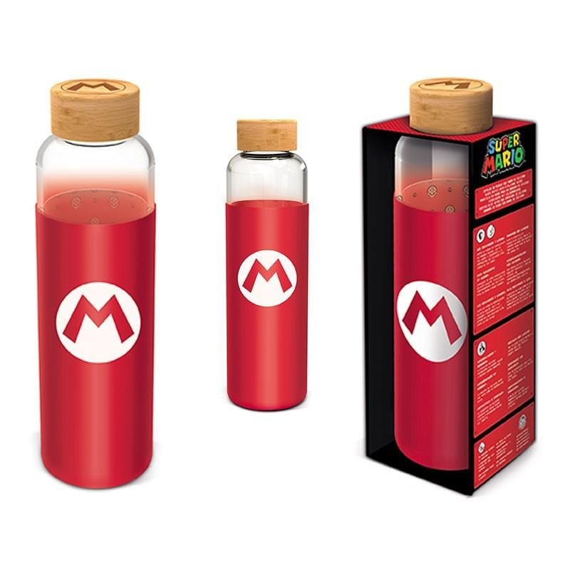 SUPER MARIO - Bouteille en Verre + Silicone - Format 585ml SUPER MARIO - Bouteille en Verre + Silicone - Format 585ml