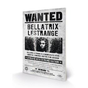 HARRY POTTER - Bellatrix Wanted - Impression sur bois 20x29.5