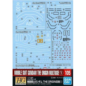 GUNDAM - GUNDAM DECAL 105 - Mobile Suit Gundam The Origin Multiuse 1