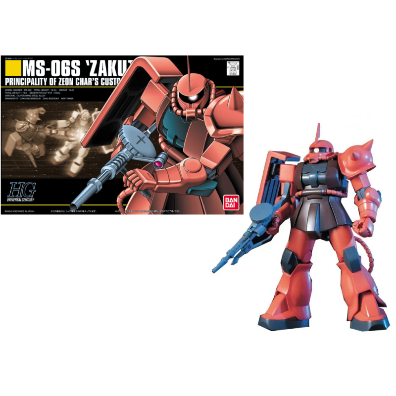 GUNDAM - HGUC 1/144 MS-06S Zaku II Mobile Suit - Model Kit GUNDAM - HGUC 1/144 MS-06S Zaku II Mobile Suit - Model Kit